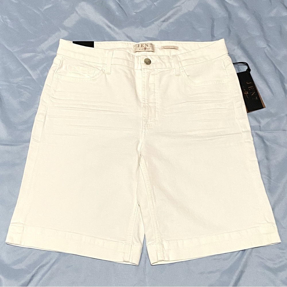 Jen 7 by 7 For All Mankind White Bermuda Shorts - Picture 3 of 6